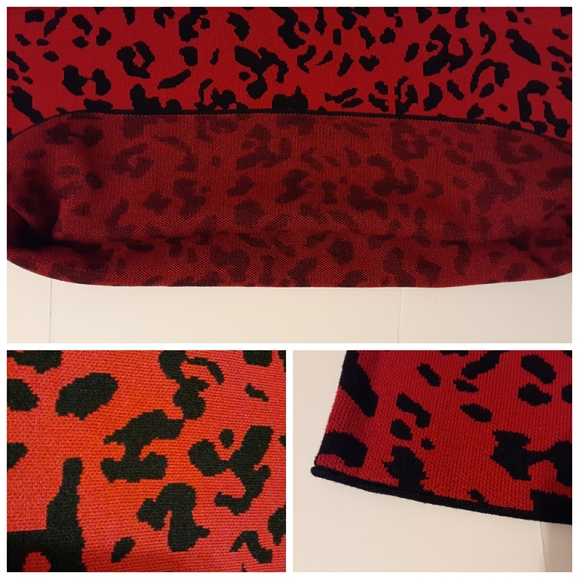 💎NWT Love Scarlett Red & Black Leopard Skirt - Picture 4 of 7